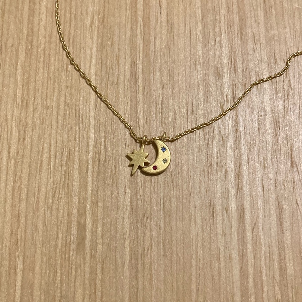 Madewell moon and star necklace